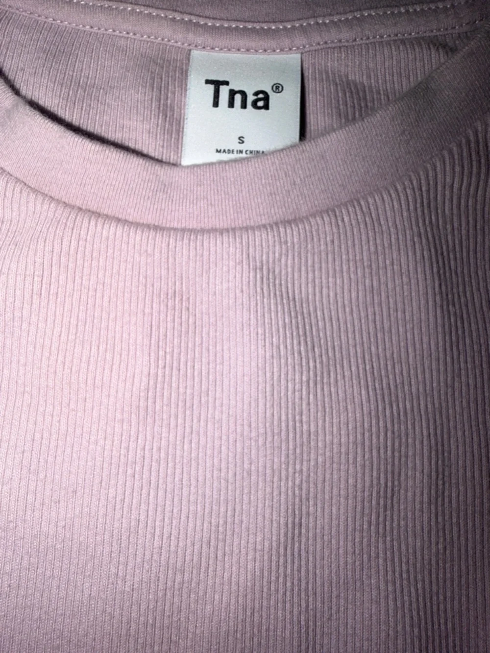 Aritzia| Ribbed Lavender Cropped Long Sleeve